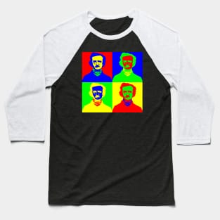 Edgar Allan Poe Popart Baseball T-Shirt